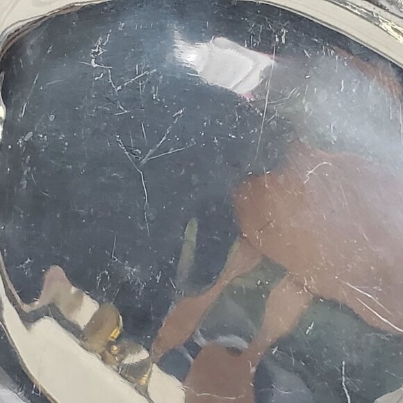 Arthur Court Oval Serving Tray With Longhorn Bull Head Handles 11x6 inches - Picture 10 of 11